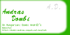 andras dombi business card